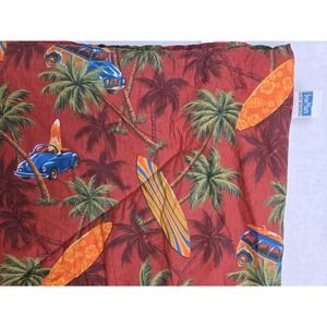 Dean Miller Surf Hawaiian Comforter Palms VW Bug Woody Cars Surfboards Full